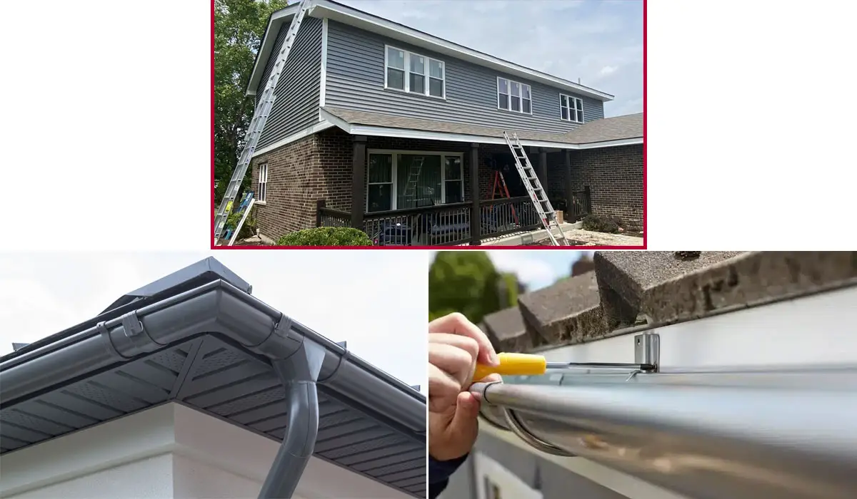 Seamless roof gutters with downpipes Find gutter installation experts for your home.