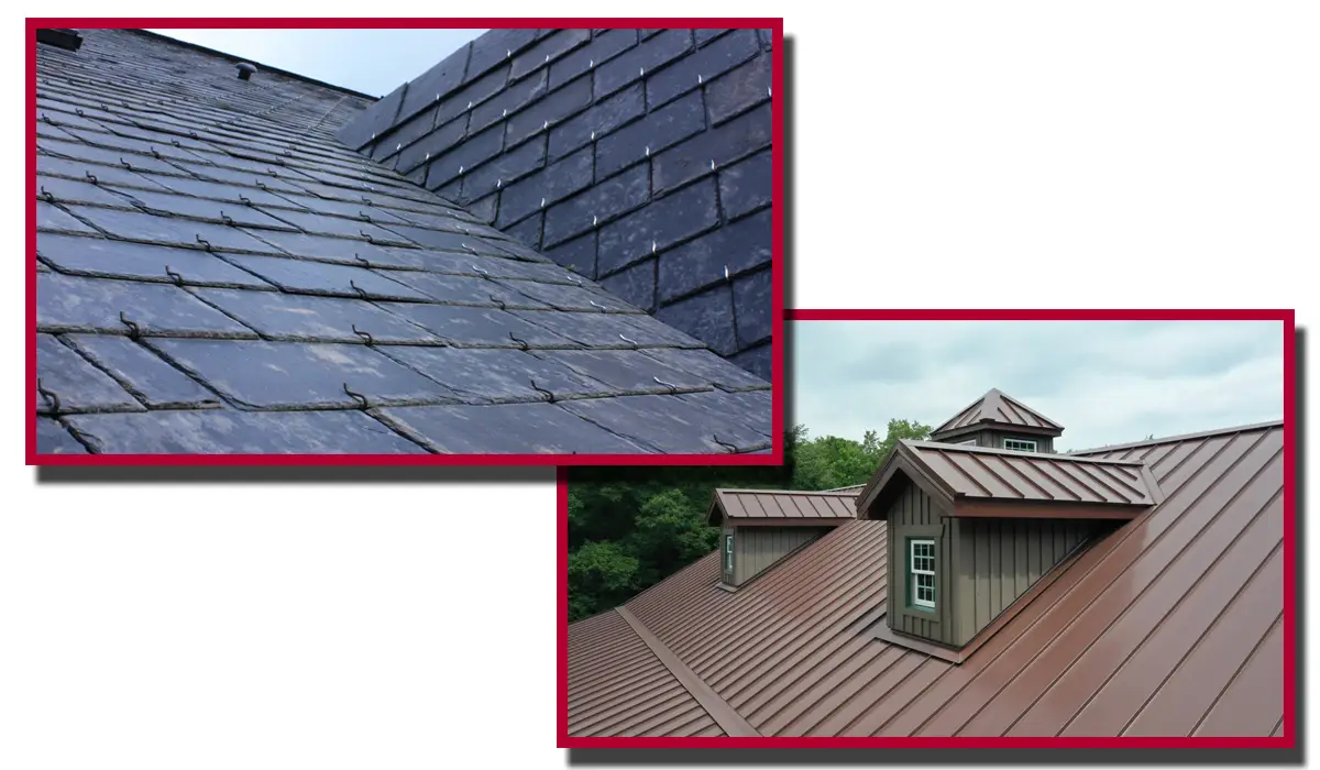 Roof tiles and metal roofing in residential properties. Get roofing tips from expert roofers.